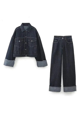 Look denim complet perle