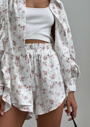 Détail imprimé floral douceur