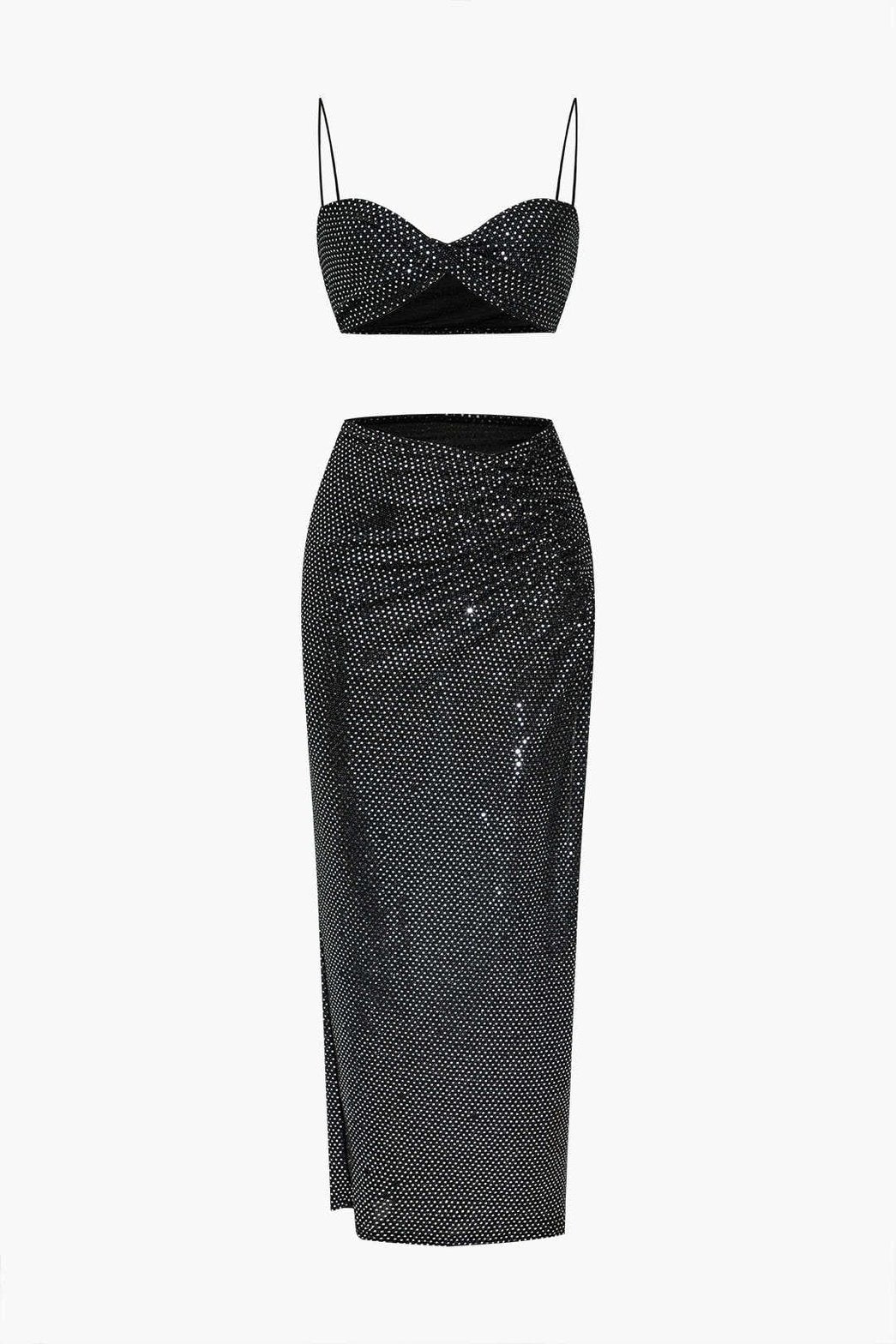 Ensemble paillettes noir élégant étoile