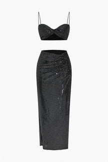 Ensemble paillettes noir élégant étoile