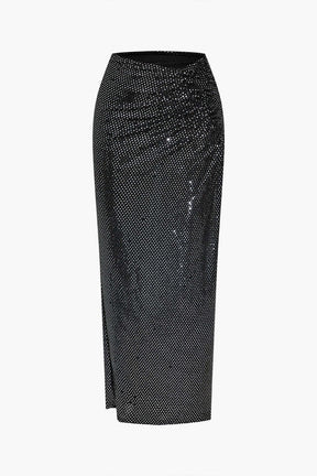 Ensemble crop top sequins soleil
