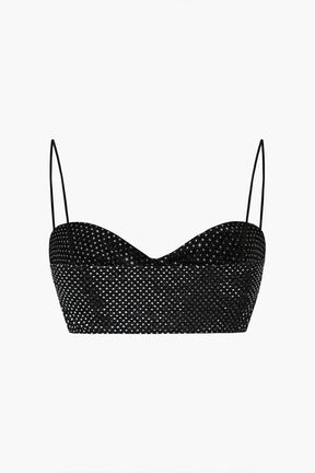 Ensemble jupe longue brillante cristal