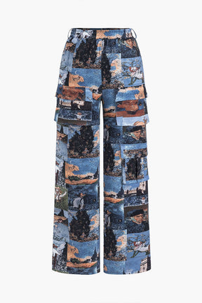 Ensemble body et pantalon artistique calme