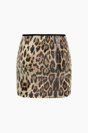 Ensemble sequins léopard tendance
