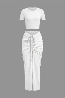 Ensemble Jupe Drapée Tendance