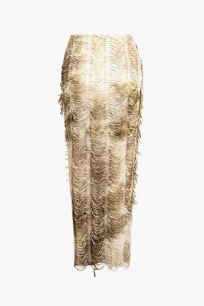 Ensemble Jupe Longue Élégant Texturé