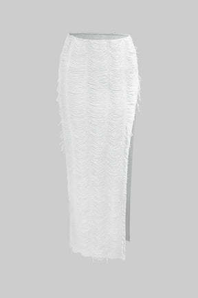 Ensemble Jupe Longue Élégant Texturé