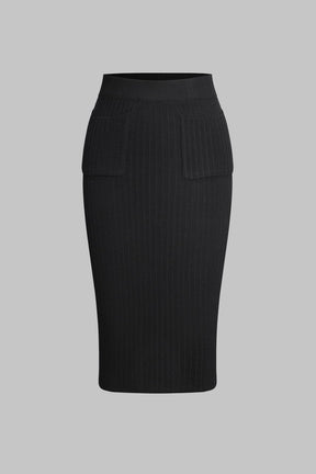 Tenue coordonnée rayée sophistication