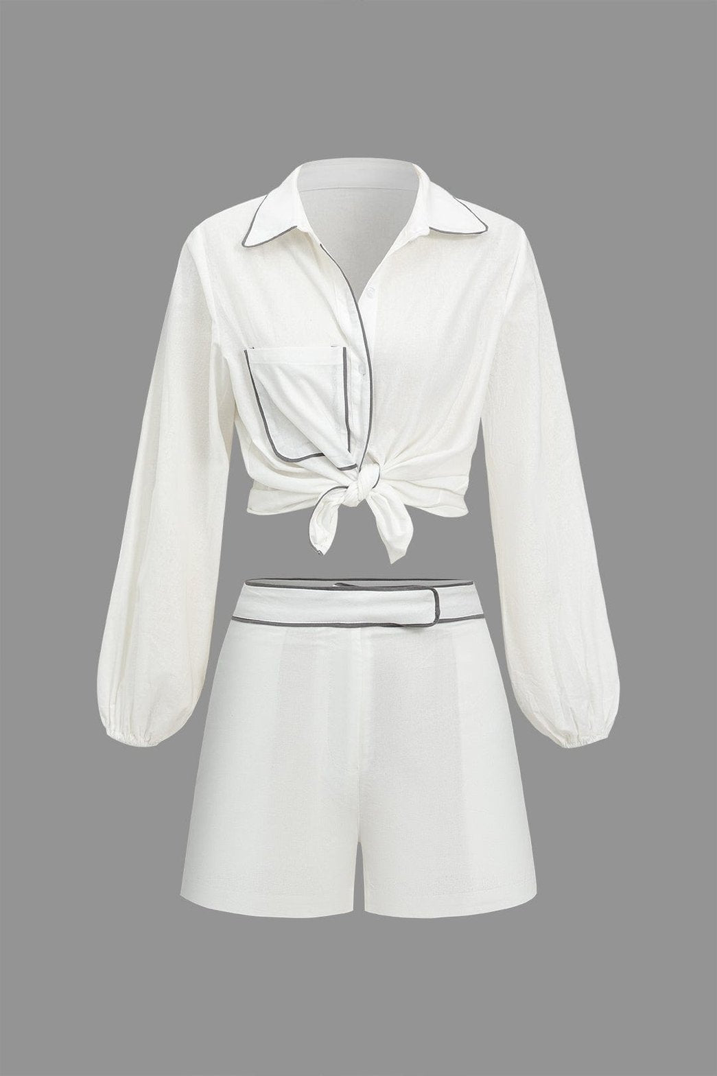 Ensemble deux pièces blanc style harmonie