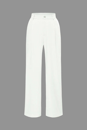 Ensemble Élégant Gilet Court et Pantalon Large