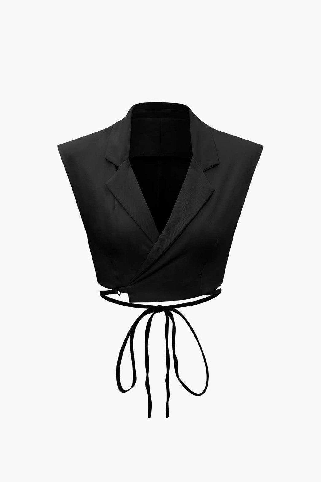 Ensemble Élégant Gilet Court et Pantalon Large