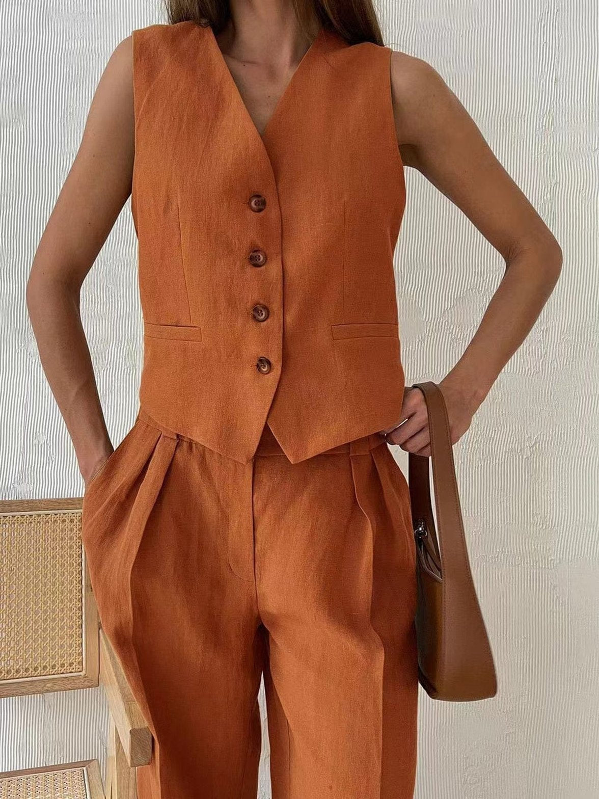 Tenue lin décontractée zen