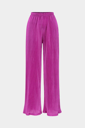 Détail top plissé fuchsia nuage