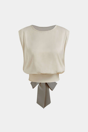 Jupe longue fluide beige sophistication