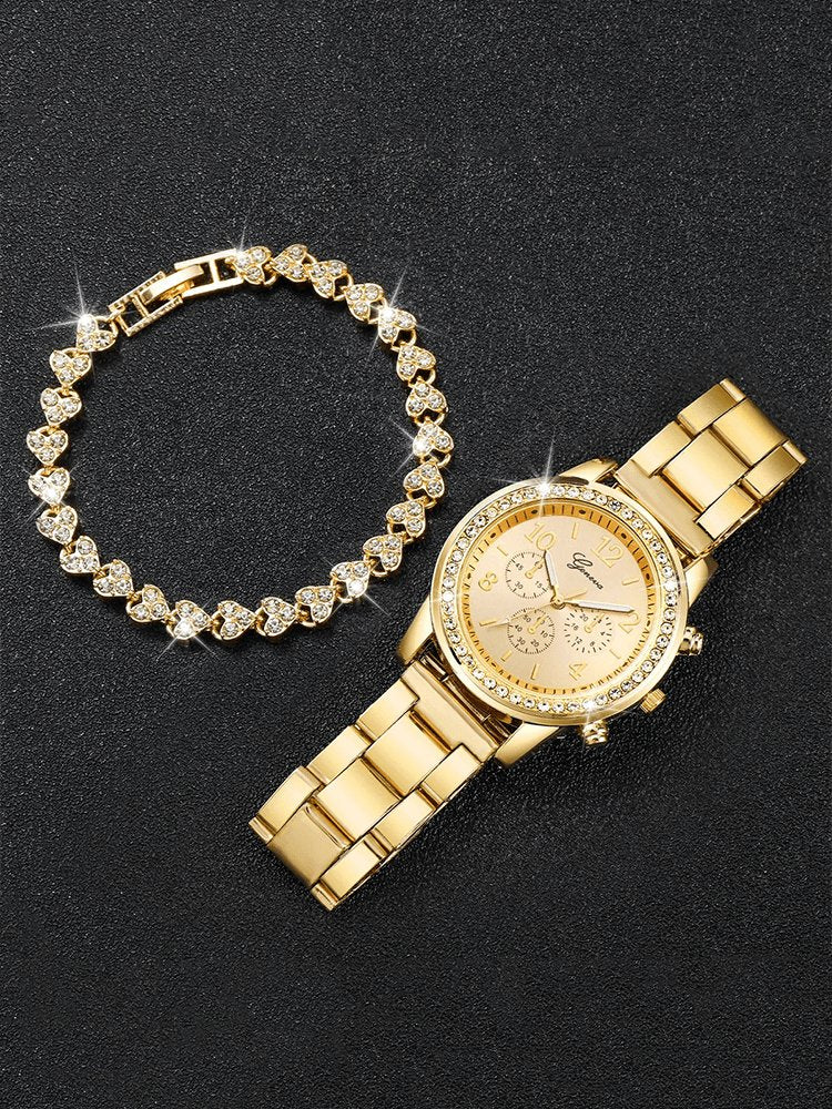 Montre bracelet doré élégance