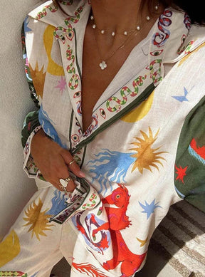 Tenue coordonnée imprimé astral lune
