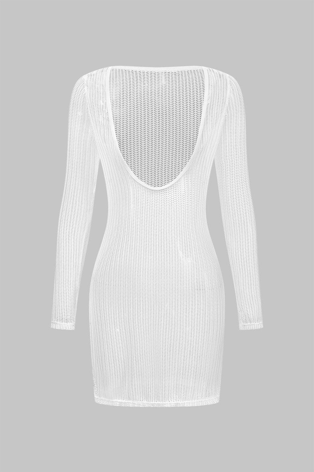 Robe cache-maillot blanche fluide brise
