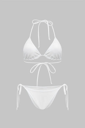 Ensemble plage trois pièces blanc sable