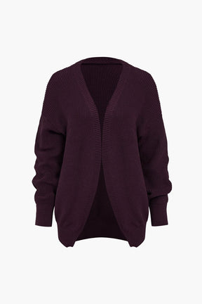 Ensemble Robe Côtelée et Cardigan en Maille