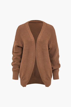 Ensemble Robe Côtelée et Cardigan en Maille