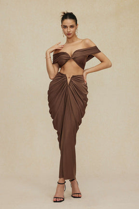 Ensemble Robe Longue Drapée