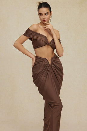 Ensemble Robe Longue Drapée