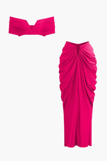 Ensemble Robe Longue Drapée
