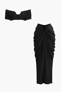 Ensemble Robe Longue Drapée