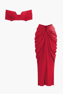 Ensemble Robe Longue Drapée