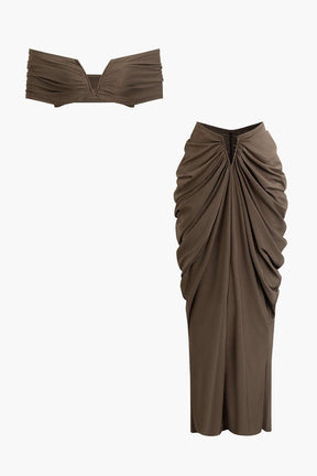 Ensemble Robe Longue Drapée