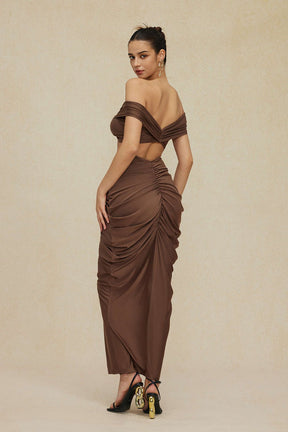 Ensemble Robe Longue Drapée
