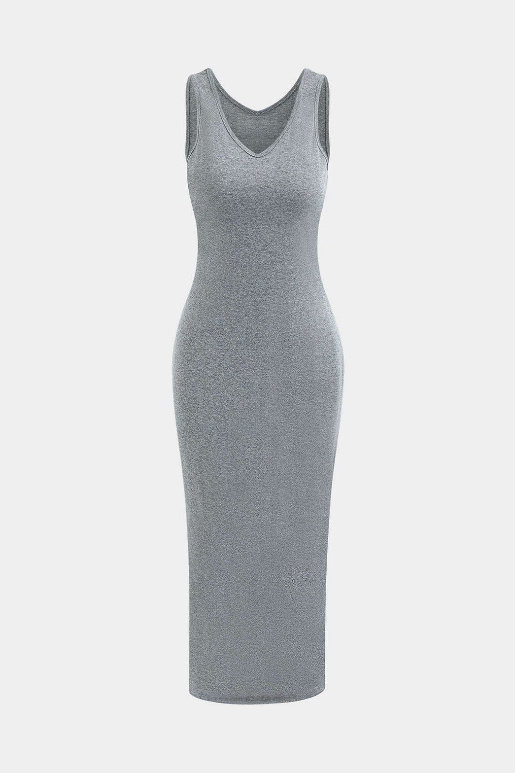Vue de dos ensemble robe longue et top harmonie