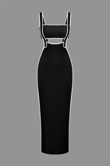 Ensemble Robe Longue Moulante à Bretelles