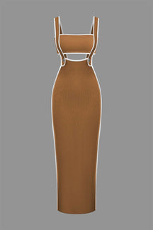 Ensemble Robe Longue Moulante à Bretelles