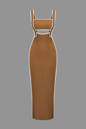 Ensemble Robe Longue Moulante à Bretelles