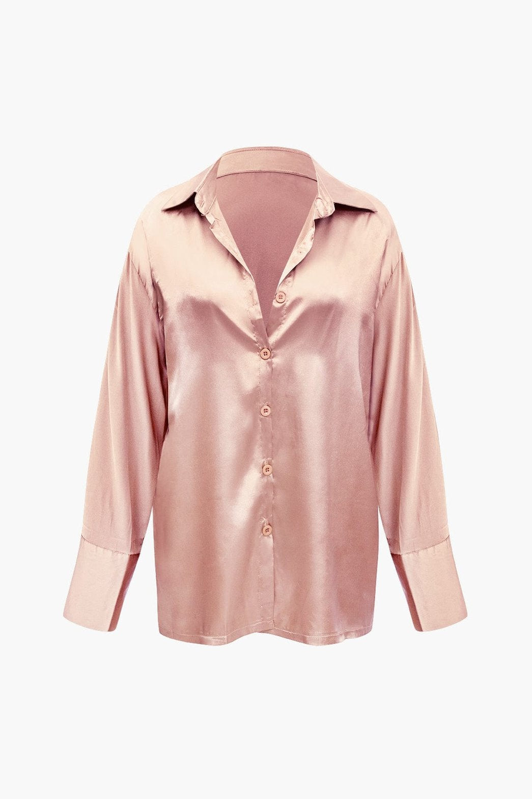 Ensemble Satiné Élégant Chemise et Pantalon Large