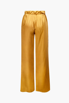 Ensemble Satiné Élégant Chemise et Pantalon Large
