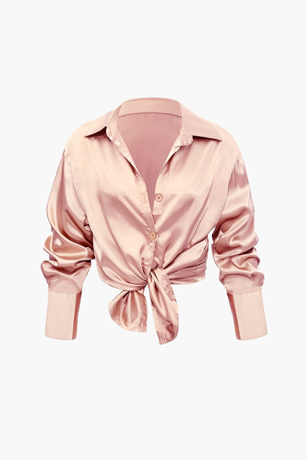 Ensemble Satiné Élégant Chemise et Pantalon Large