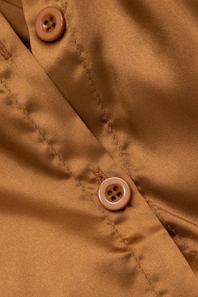 Ensemble Satiné Élégant Chemise et Pantalon Large