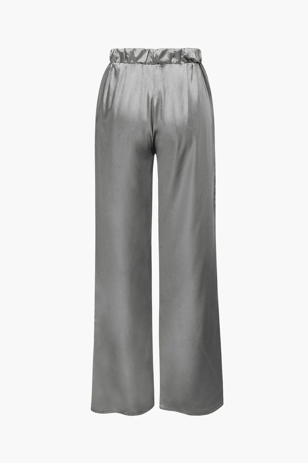Ensemble Satiné Élégant Chemise et Pantalon Large