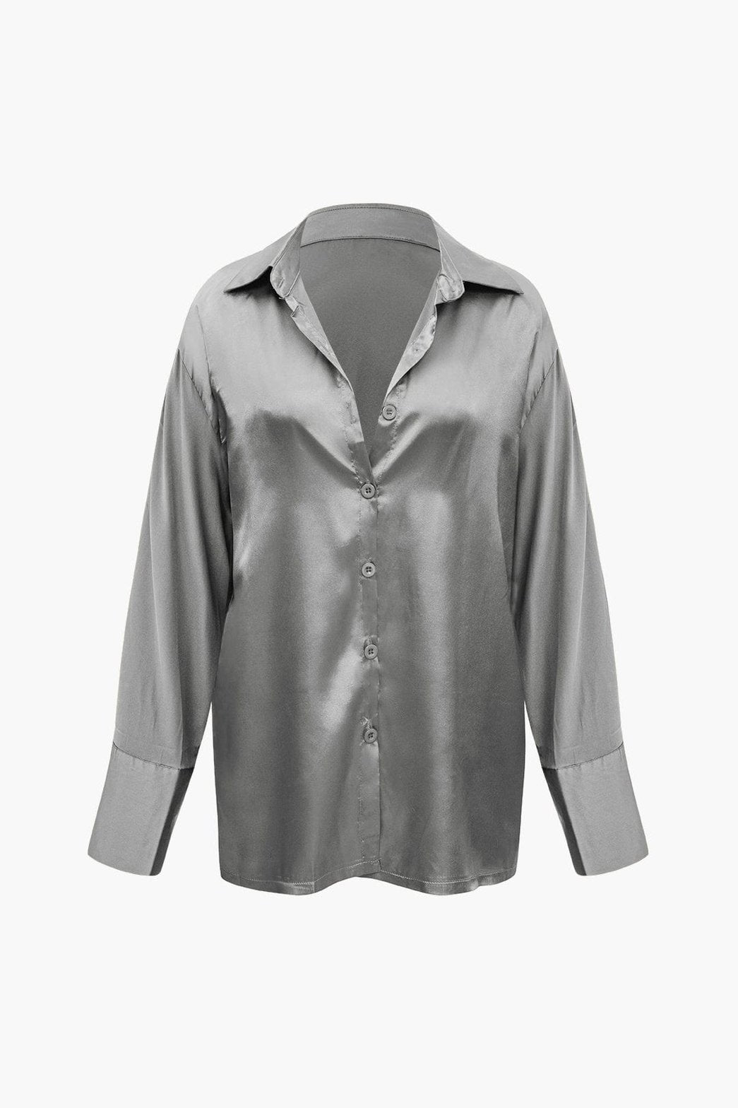 Ensemble Satiné Élégant Chemise et Pantalon Large