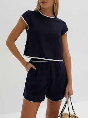 Ensemble été blanc corail