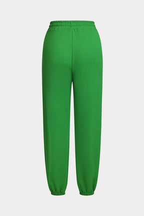 Ensemble patchwork vert et denim détail bas pluie