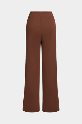 Pantalon large ensemble bicolore élégant douceur