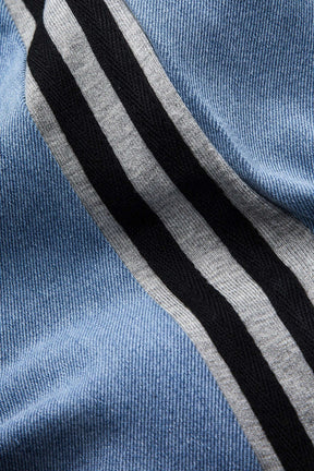 Détail taille élastique pantalon large rosée