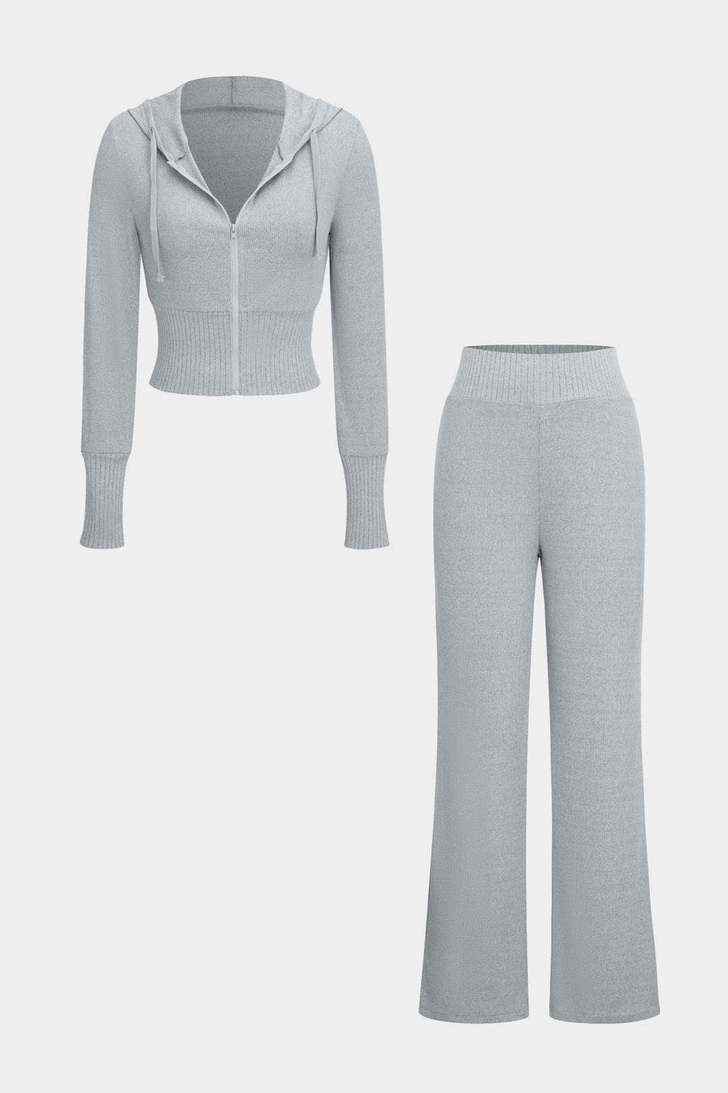 Ensemble sportif gris clair doux