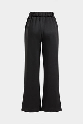 Ensemble sportif noir détail bandes latérales rubis