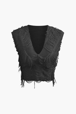 Ensemble Texturé Col V avec Jupe Longue