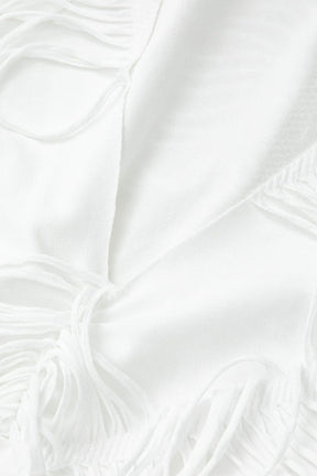 Ensemble Texturé Col V avec Jupe Longue