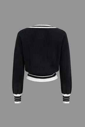 Ensemble coordonné noir détails blancs harmonie